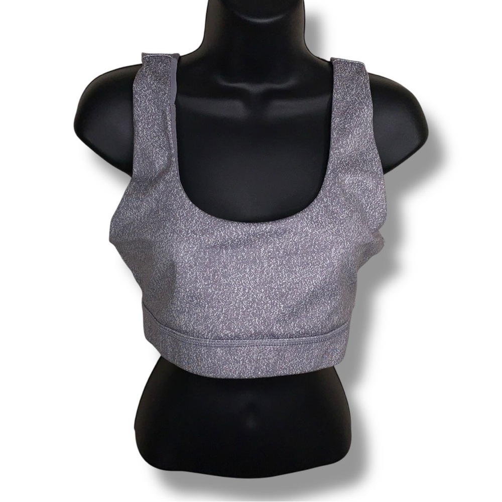 XL Light Grey Sports Bra Bralette Unlined Wireless Stretch